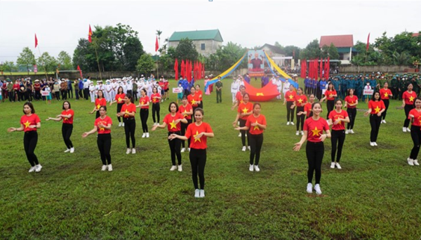 Xã Phú Phong tổ chức Đại hội Thể dục thể thao lần thứ IX